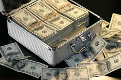 suitcase of money